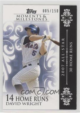 2008 Topps Moments & Milestones - [Base] #18-14 - David Wright (2007 All-Star - 30 Home Runs) /150