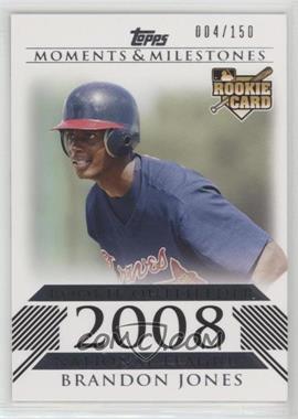 2008 Topps Moments & Milestones - [Base] #189 - Brandon Jones (Rookie Outfielder) /150