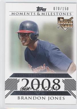 2008 Topps Moments & Milestones - [Base] #189 - Brandon Jones (Rookie Outfielder) /150