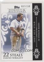 David Wright (2007 All-Star - 34 Stolen Bases) #/150