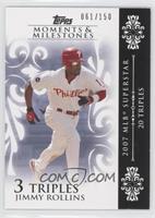 Jimmy Rollins (2007 MLB Superstar - 20 Triples) #/150