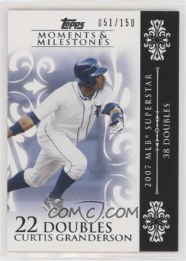 2008 Topps Moments & Milestones - [Base] #41-22 - Curtis Granderson (2007 MLB Superstar - 38 Doubles) /150