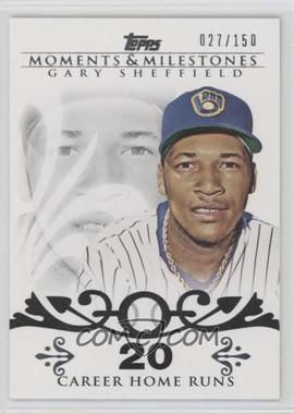 2008 Topps Moments & Milestones - [Base] #52-20 - Gary Sheffield (2007 - 450 Career Home Runs (480 Total)) /150 [Noted]