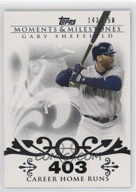 2008 Topps Moments & Milestones - [Base] #52-403 - Gary Sheffield (2007 - 450 Career Home Runs (480 Total)) /150