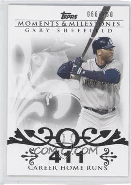 2008 Topps Moments & Milestones - [Base] #52-411 - Gary Sheffield (2007 - 450 Career Home Runs (480 Total)) /150