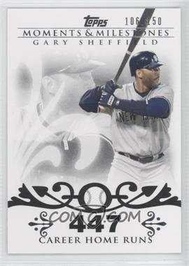 2008 Topps Moments & Milestones - [Base] #52-447 - Gary Sheffield (2007 - 450 Career Home Runs (480 Total)) /150