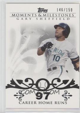 2008 Topps Moments & Milestones - [Base] #52-97 - Gary Sheffield (2007 - 450 Career Home Runs (480 Total)) /150