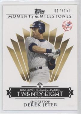 2008 Topps Moments & Milestones - [Base] #57-28 - Derek Jeter (2006 Silver Slugger - 214 Hits) /150