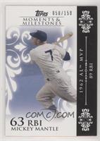 Mickey Mantle (1962 AL MVP - 89 RBIs) [Noted] #/150
