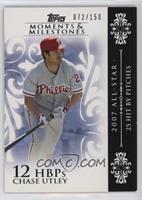 Chase Utley (2007 All-Star - 25 Hit by Pitches) #/150