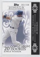 Jorge Posada (2002 Silver Slugger - 40 Doubles) #/150