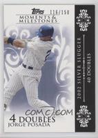 Jorge Posada (2002 Silver Slugger - 40 Doubles) #/150