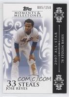 Jose Reyes (2007 All-Star - 78 Stolen Bases) #/150