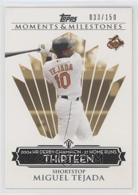 2008 Topps Moments & Milestones - [Base] #67-13 - Miguel Tejada (2004 HR Derby Champion - 27 HRs) /150