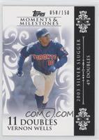 Vernon Wells (2003 Silver Slugger - 49 Doubles) #/150