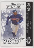 Vernon Wells (2003 Silver Slugger - 49 Doubles) #/150