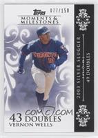 Vernon Wells (2003 Silver Slugger - 49 Doubles) #/150