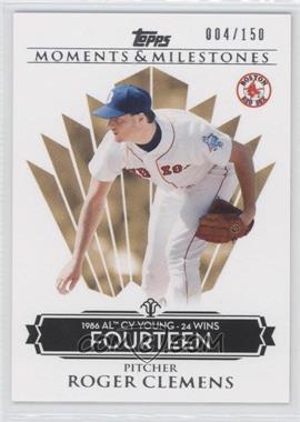 2008 Topps Moments & Milestones - [Base] #76-14 - Roger Clemens (1986 AL Cy Young - 24 Wins) /150