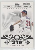 Greg Maddux (Career Milestone - 300 Wins (347 Total)) #/150