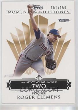 2008 Topps Moments & Milestones - [Base] #80-2 - Roger Clemens (1998 AL Cy Young - 20 Wins) /150