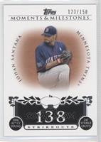 Johan Santana (2006 AL Cy Young - 245 Strikeouts) #/150