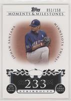 Johan Santana (2006 AL Cy Young - 245 Strikeouts) #/150