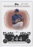 Johan Santana (2006 AL Cy Young - 245 Strikeouts) #/150