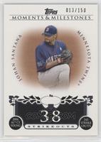 Johan Santana (2006 AL Cy Young - 245 Strikeouts) #/150