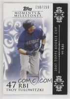 Troy Tulowitzki (2007 Topps Rookie Cup - 99 RBIs) [EX to NM] #/150