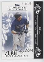 Troy Tulowitzki (2007 Topps Rookie Cup - 99 RBIs) #/150