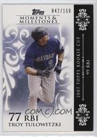 Troy Tulowitzki (2007 Topps Rookie Cup - 99 RBIs) #/150