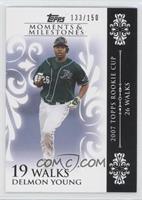 Delmon Young (2007 Topps Rookie Cup - 26 Walks) #/150