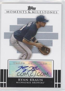 2008 Topps Moments & Milestones - Milestone Autographs #MA-RB - Ryan Braun