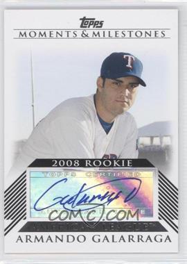 2008 Topps Moments & Milestones - Rookie Autographs #RA-AG - Armando Galarraga