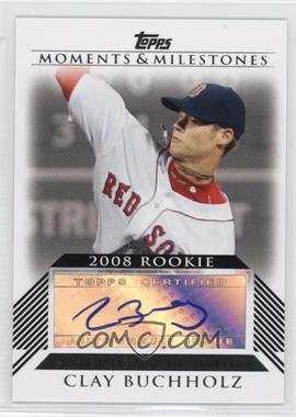 2008 Topps Moments & Milestones - Rookie Autographs #RA-CB - Clay Buchholz