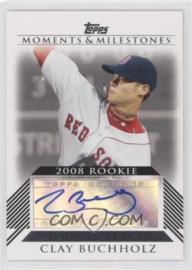 2008 Topps Moments & Milestones - Rookie Autographs #RA-CB - Clay Buchholz