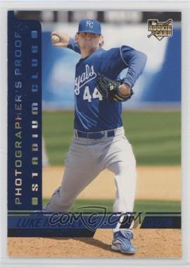 2008 Topps Stadium Club - [Base] - Blue Photographer's Proof #101.2 - Luke Hochevar (Vertical) /99 [EX to NM]