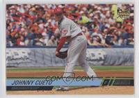 Johnny Cueto (Horizontal, White Jersey) [EX to NM]