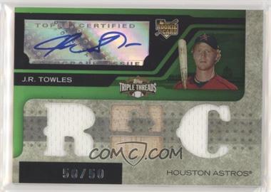 2008 Topps Triple Threads - [Base] - Emerald #151.1 - Triple Relic Autograph - J.R. Towles (RC) /50