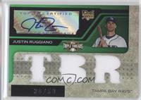 Triple Relic Autograph - Justin Ruggiano (TBR) #/50