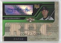 Triple Relic Autograph - Joe Koshansky #/50