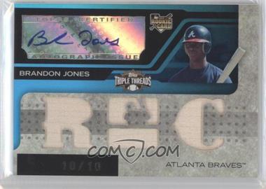 2008 Topps Triple Threads - [Base] - Sapphire #152 - Triple Relic Autograph - Brandon Jones /10