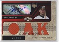 Triple Relic Autograph - Daric Barton (OAK) #/99