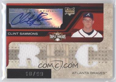 2008 Topps Triple Threads - [Base] #163.1 - Triple Relic Autograph - Clint Sammons (RC) /99