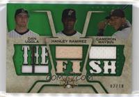 Dan Uggla, Hanley Ramirez, Cameron Maybin #/18