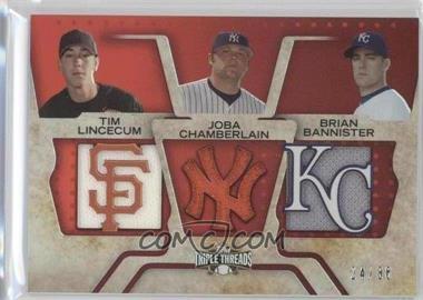 2008 Topps Triple Threads - Relic Combos #TTRC-33 - Tim Lincecum, Joba Chamberlain, Brian Bannister /36