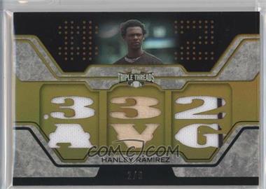 2008 Topps Triple Threads - Relics - Gold #TTR-87 - Hanley Ramirez /9