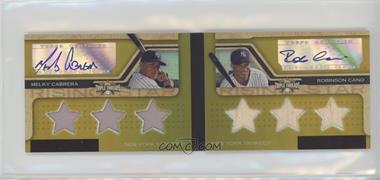 2008 Topps Triple Threads - Rookies and Rising Stars Autograph Relic Pairs - Gold #RSARP3 - Melky Cabrera, Robinson Cano /25