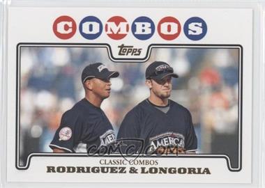 2008 Topps Updates & Highlights - [Base] - Gold Foil #UH124 - Classic Combos - Evan Longoria, Alex Rodriguez