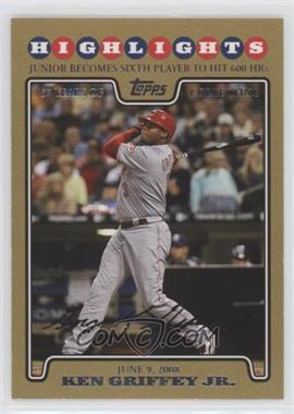 2008 Topps Updates & Highlights - [Base] - Gold #UH119 - Highlights - Ken Griffey Jr. /2008